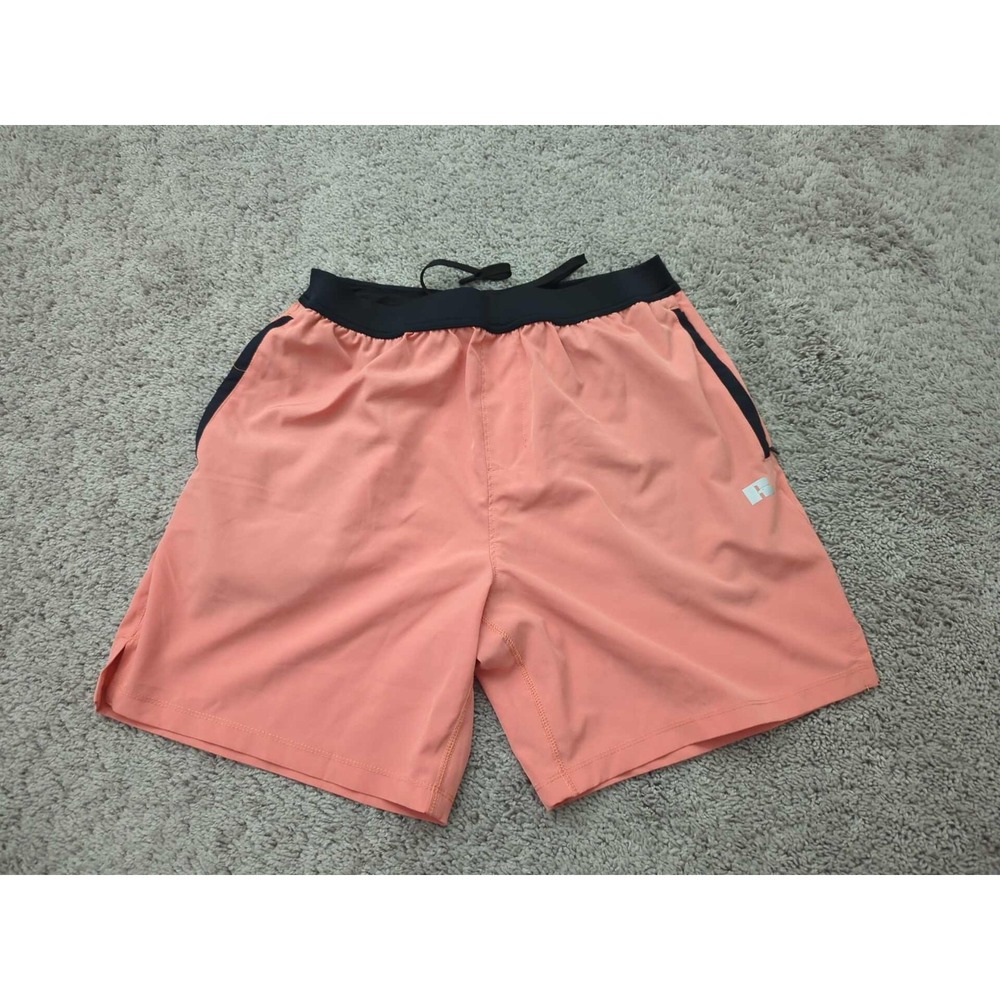 Russell Shorts Mens 26" Orange Unlined Athletic Running Training Gym
